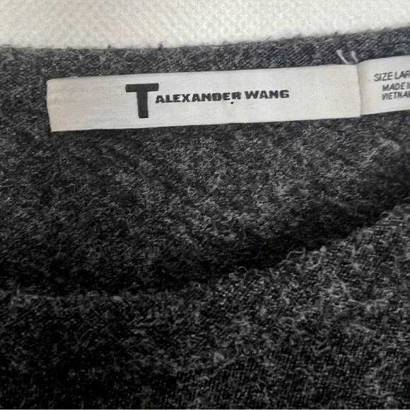 T Alexander Wang CharcoalGray Long Sleeve Top - Picture 3 of 8